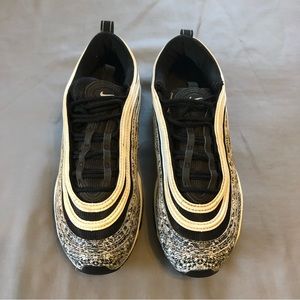 Nike Women’s Air Max 97 Coco Snake Black White Sneakers Size 8